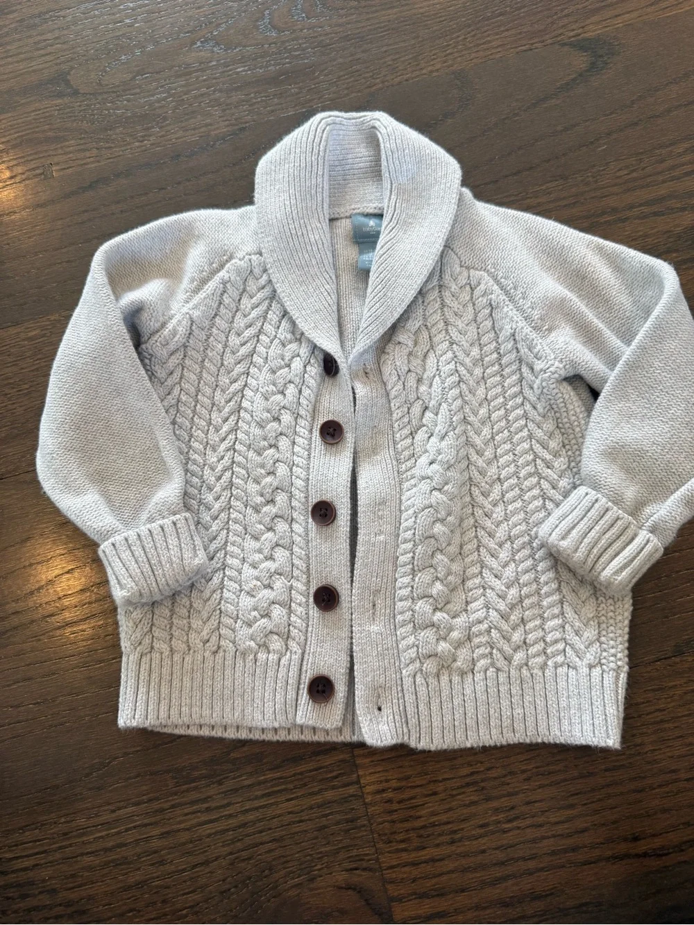 Baby Gap Cable Knit Shawl Collar Cardigan Sweater